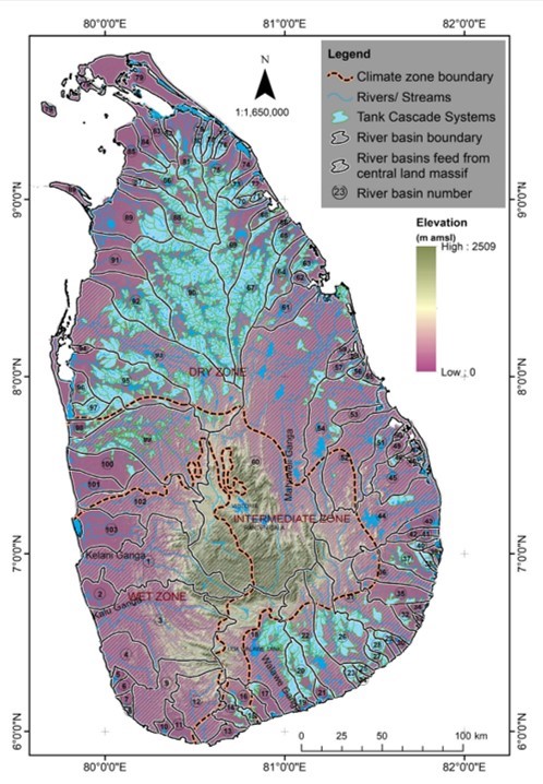 Availability of Tank Cascades in Sri Lanka